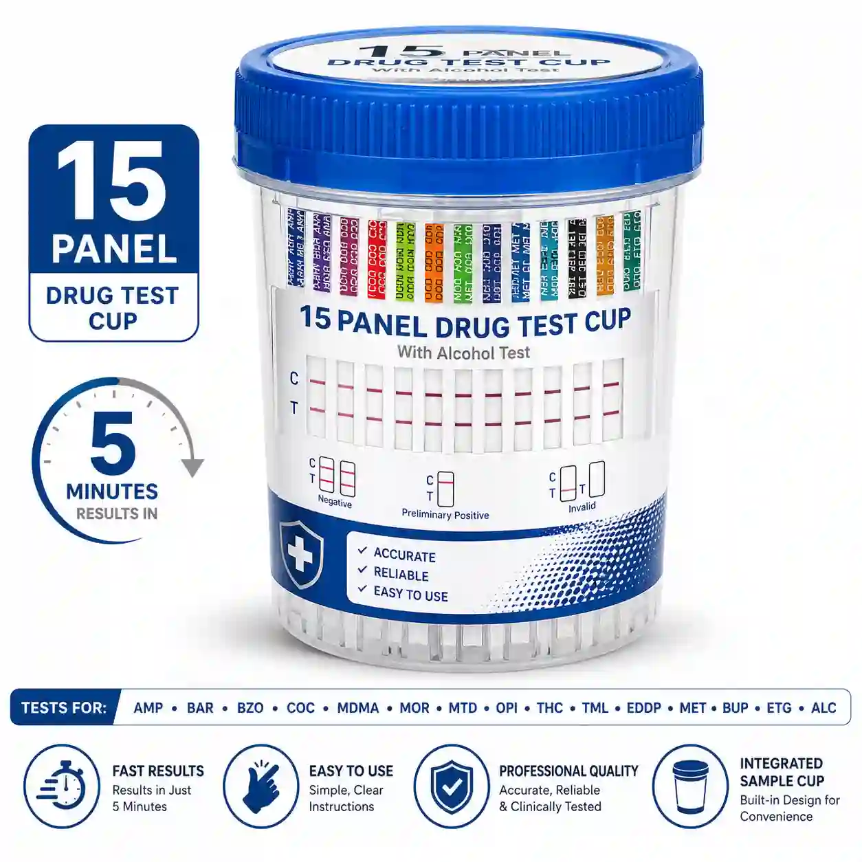 15 Panel Drug Test Cup UAE Rapid Test Kit UAE