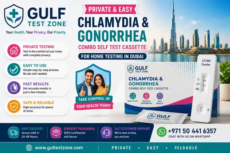 Private & Easy: Chlamydia & Gonorrhea Combo Self Test Cassette for Home Testing in Dubai