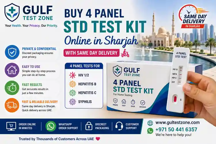 Buy 4 Panel STD Test Kit Online in Sharjah with Same Day Delivery